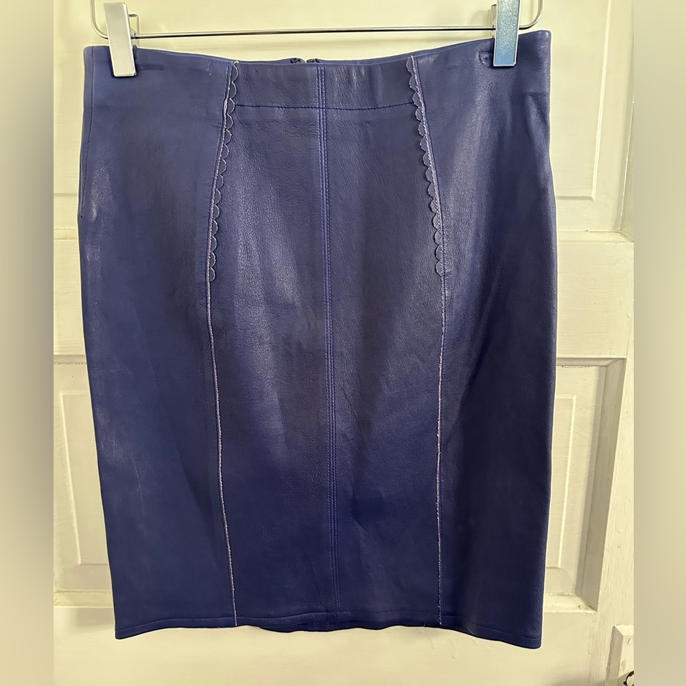 Marc by Marc Jacobs NWT Size 6 Purple Lamb Leather Skirt